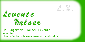 levente walser business card